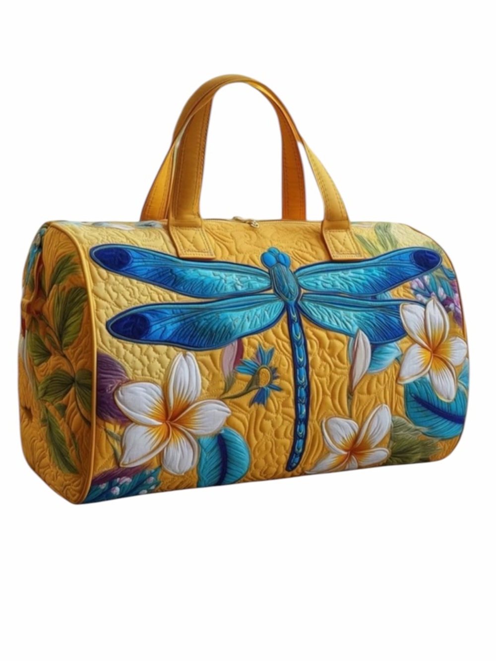 Bohemian Lucky Dragonfly Quilted  Multicolor Travel Bag NWT